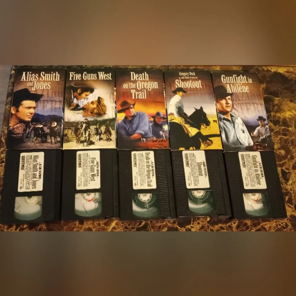 Blazing Westerns Collection 5 Series Pack VHS Tapes
